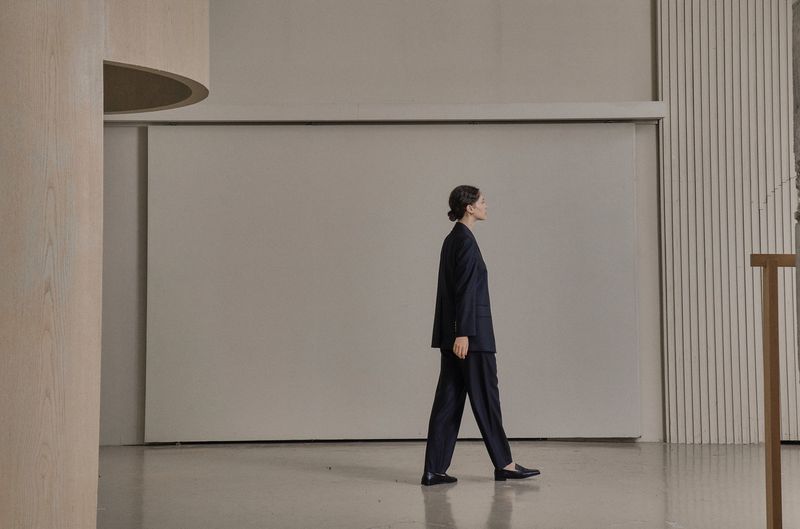 WOOL TWILL SETUP JACKET_NAVY