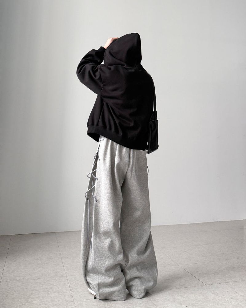 Bound Crop Hood Zip-Up