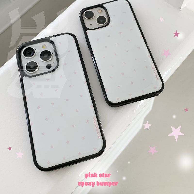 3verythingizblack(エブリティンイズブラック)の「pink star epoxy bumper case(Smartphone Accessories)」