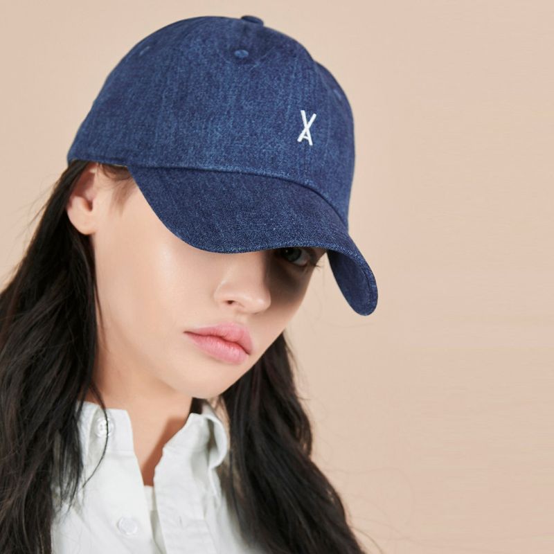 Varzar Logo Over Fit Denim Ball Cap indigo