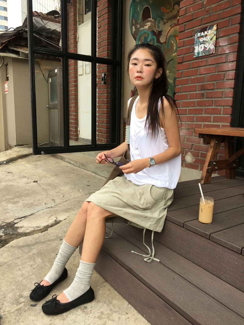 Coined layer sleeveless top (3color)