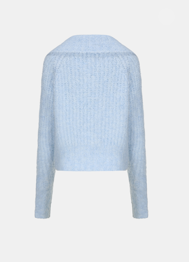 Sky Mood Collar Knit Cardigan