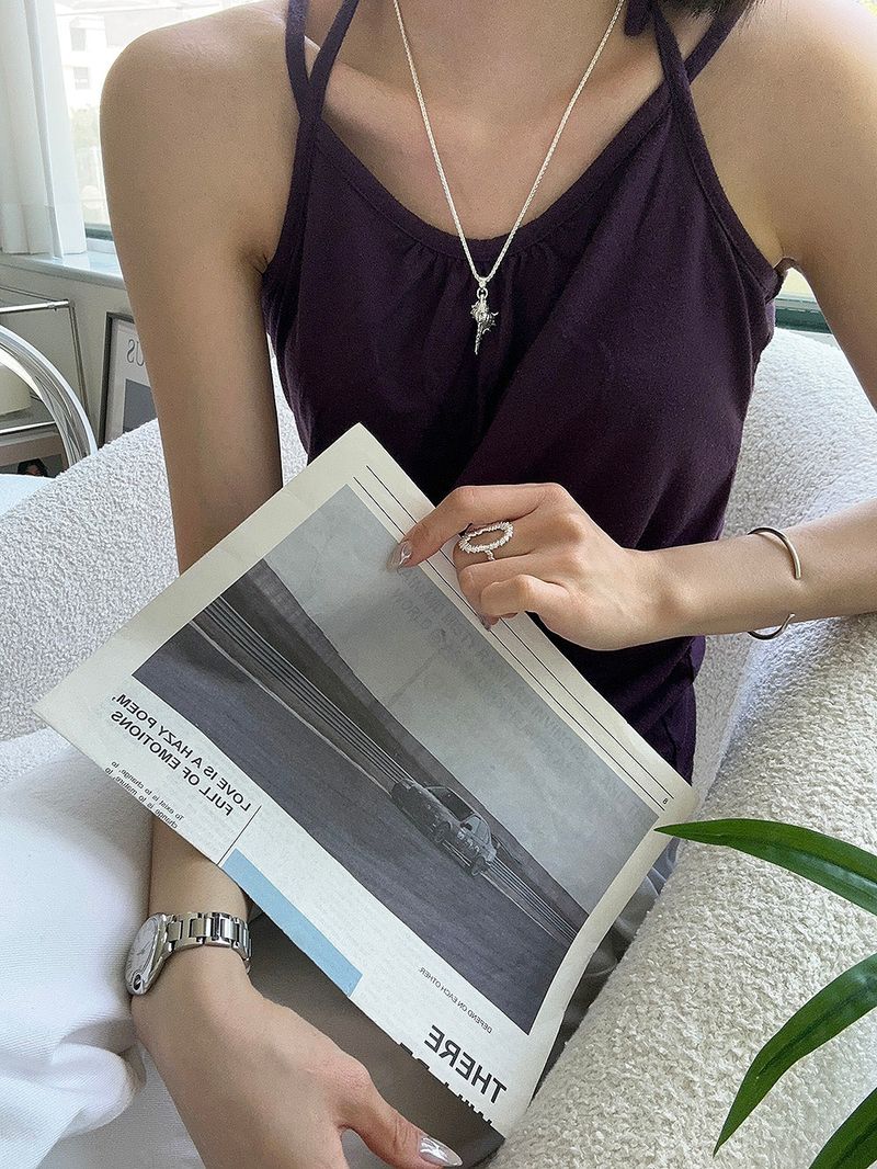 [925silver] Top shell necklace
