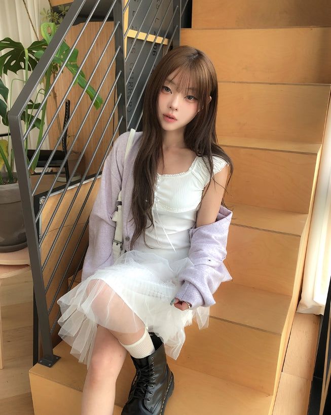 Rita Chiffon Frill Midi Skirt
