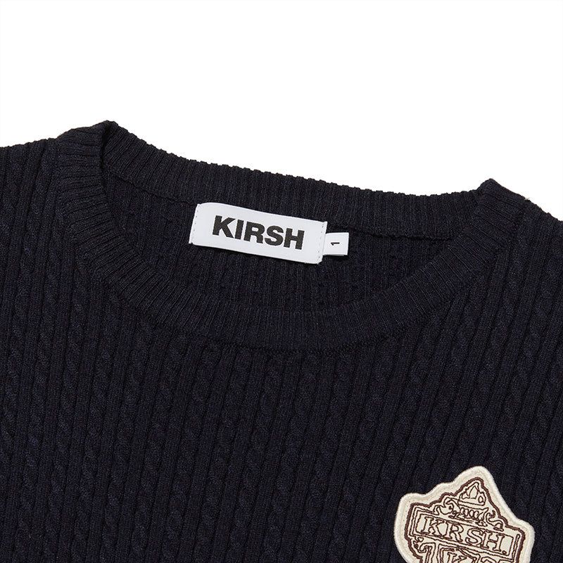 EMBLEM WAPPEN ROUND NECK KNIT [NAVY]