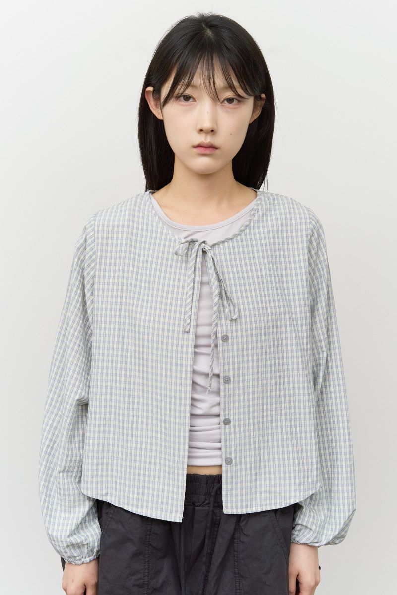 (W) Rei Checked Strap Blouse