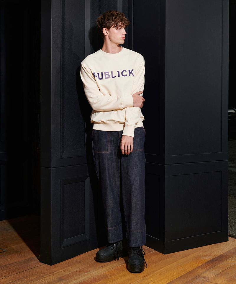 [UNISEX]PUBLICKA LOGO SWEATSHIRT_IVORY