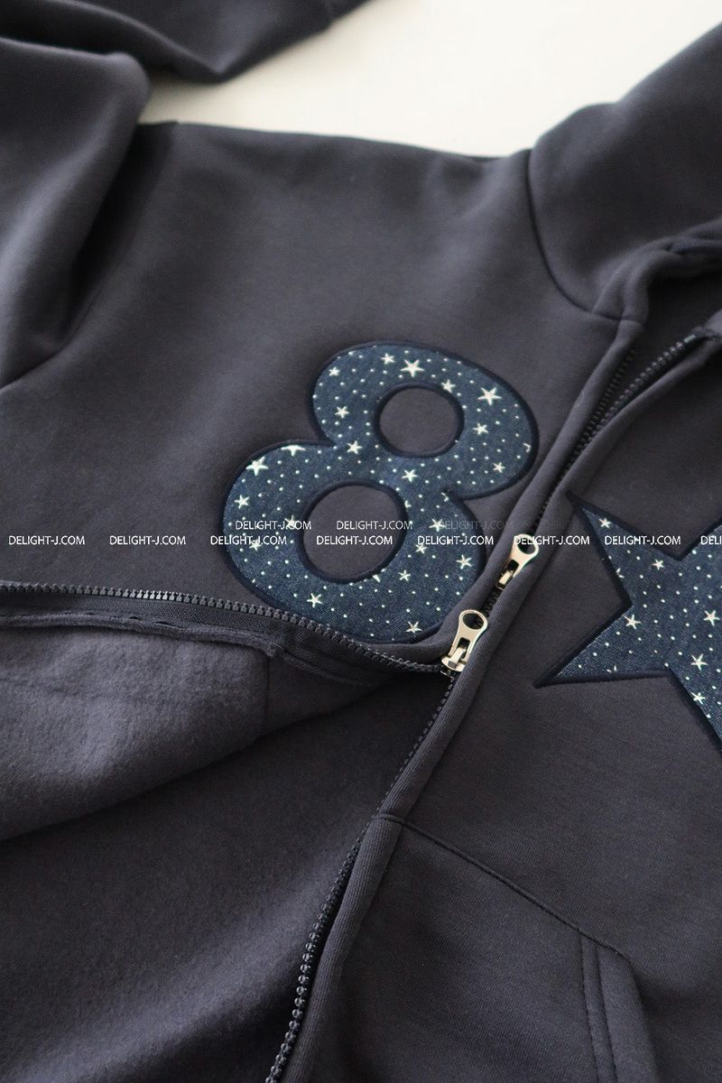 Star Patch Hoodie Zip-Up