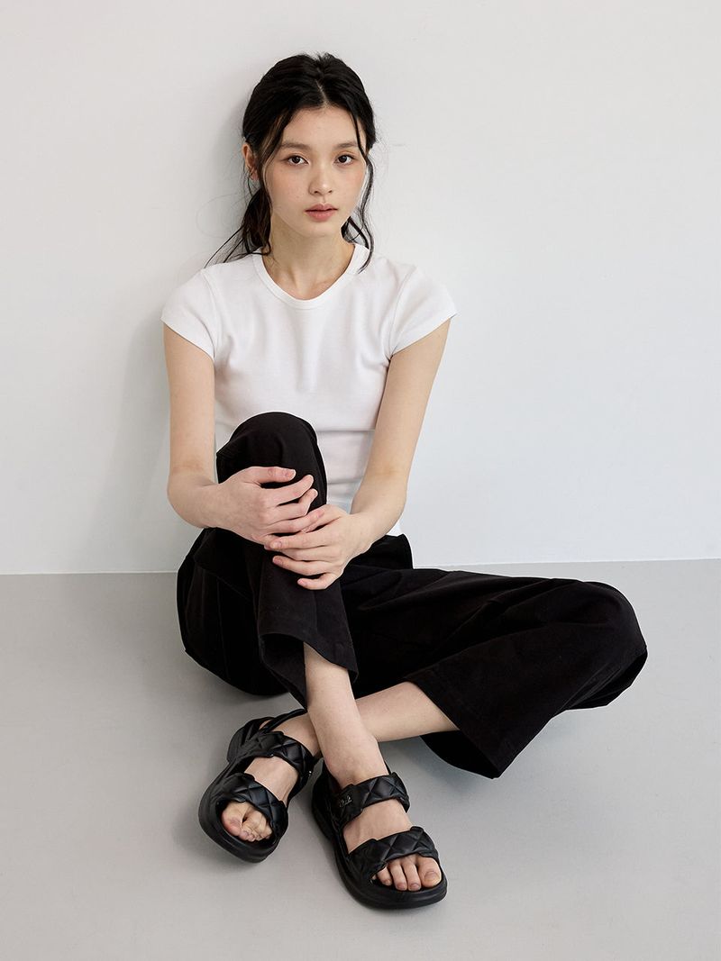 CLCL（シーエルシーエル）の「ペッパーソルトサンダル - ブラック（シューズ）」