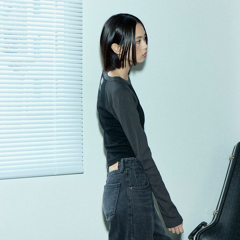 C RAGLAN LONG SLEEVE T-SHIRT_BLACK