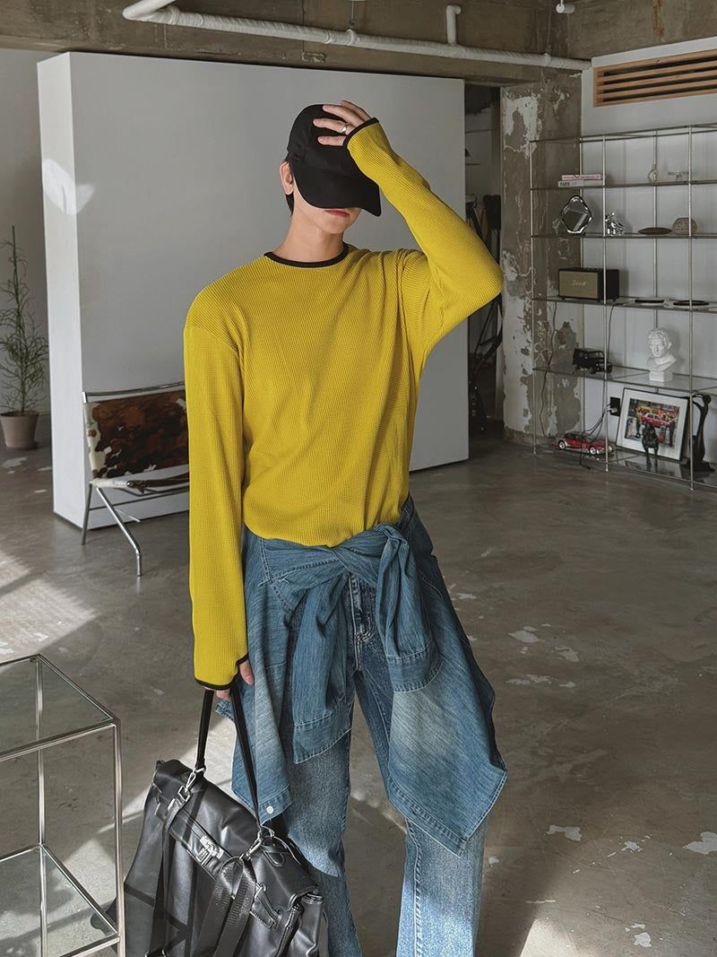 ASCLO（エジュクロ）の「[A-T0331] サムホールワッフルTシャツ (4色)（Tops）」