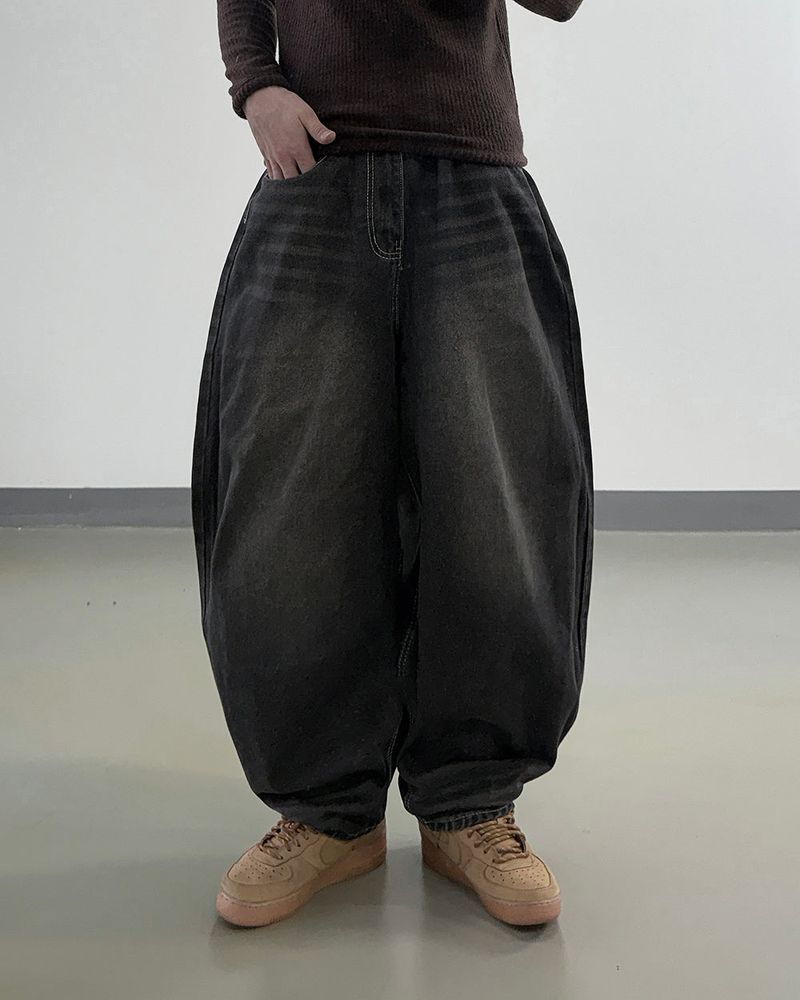 Kino Double Cat Washing Balloon Denim