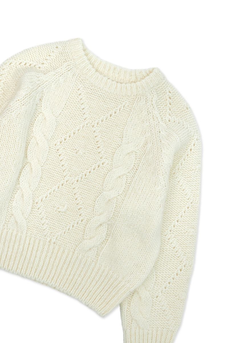 Cozy cable knit_ivory