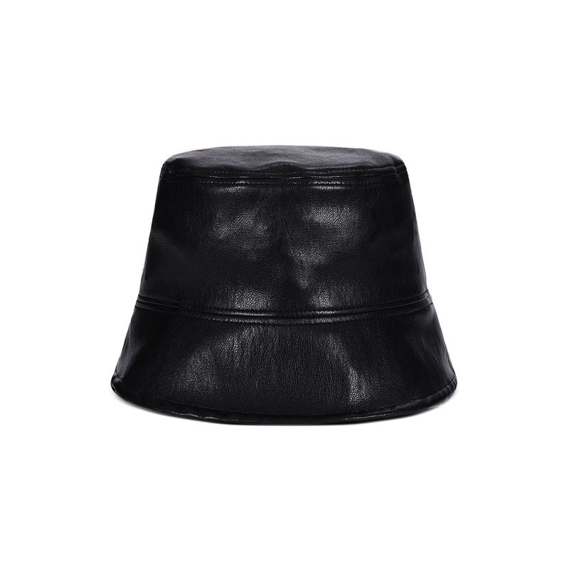 VA Cubic Stud Veganleather Drop Bucket Hat / Black