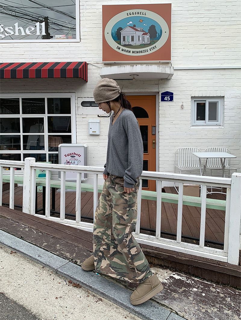 CAMOUFLAGE MAXI SKIRT