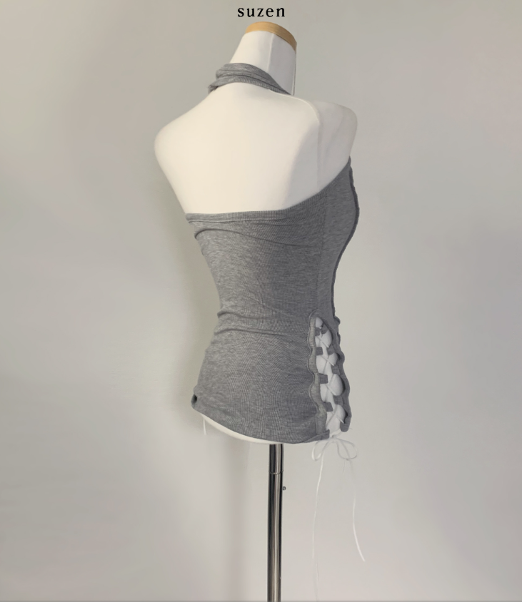 Hens Corset Halter Top (3color)