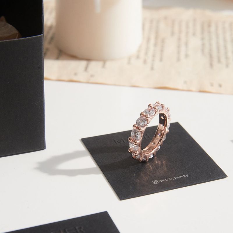 4MM Prong Setting Tennis Ring (rosegold)