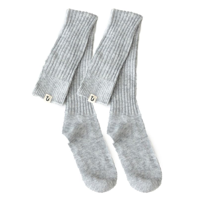 Basic Soft Wool Libbed Knee Socks