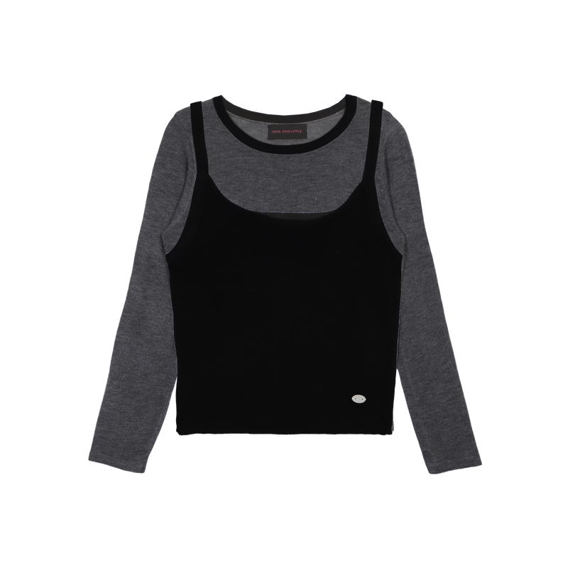 COZY BUSTIER TOP SET (2 COLORS)