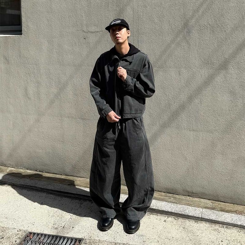 Oversized Pigment Work Jacket