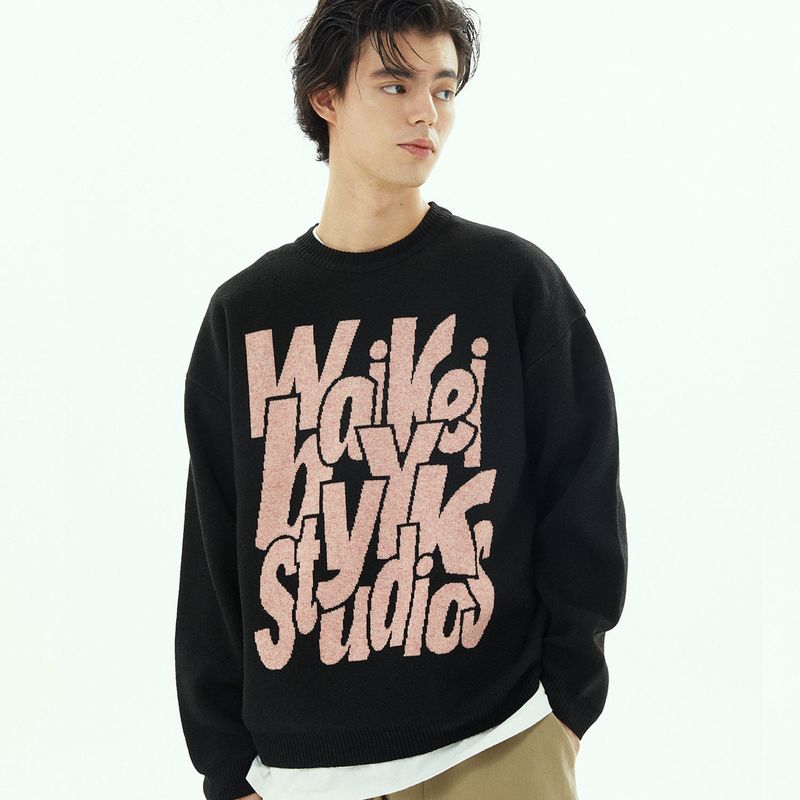 Logo typography knit