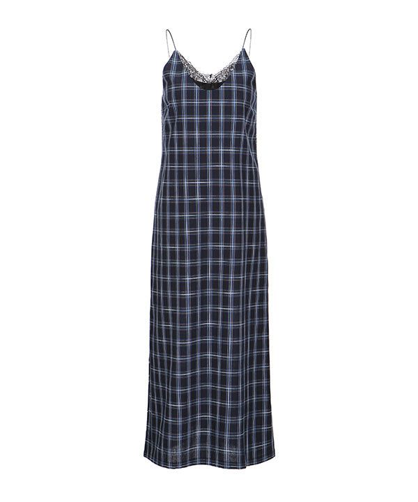 CLUT STUDIO(クラットスタジオ)の「navy check & paisley dress(Dresses)」
