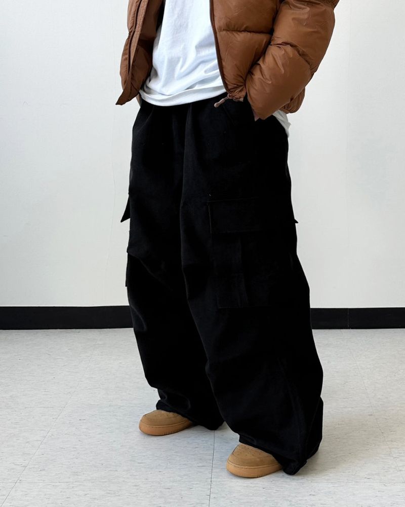 Work Cargo Pants 2C Peach Brushed Wide