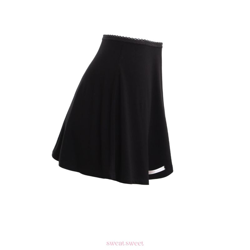 WRAP HIP COVER SKIRT - BLACK