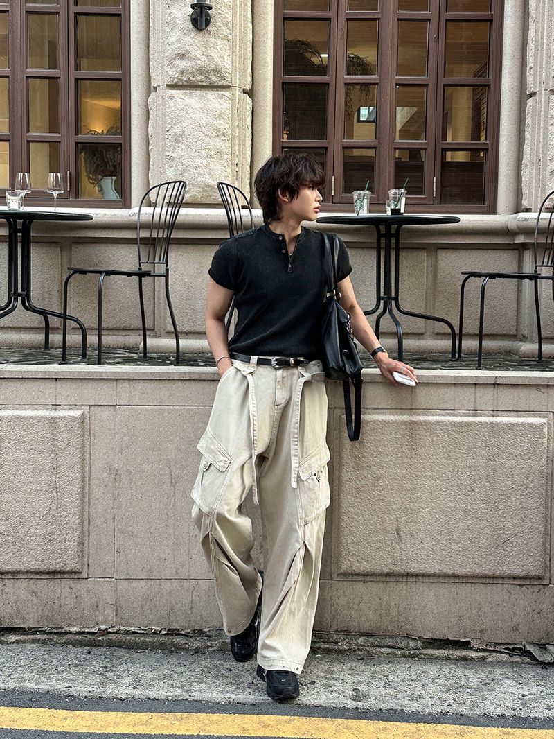 LMN Maison Belted Pintuck Cargo Pants (3 colors)