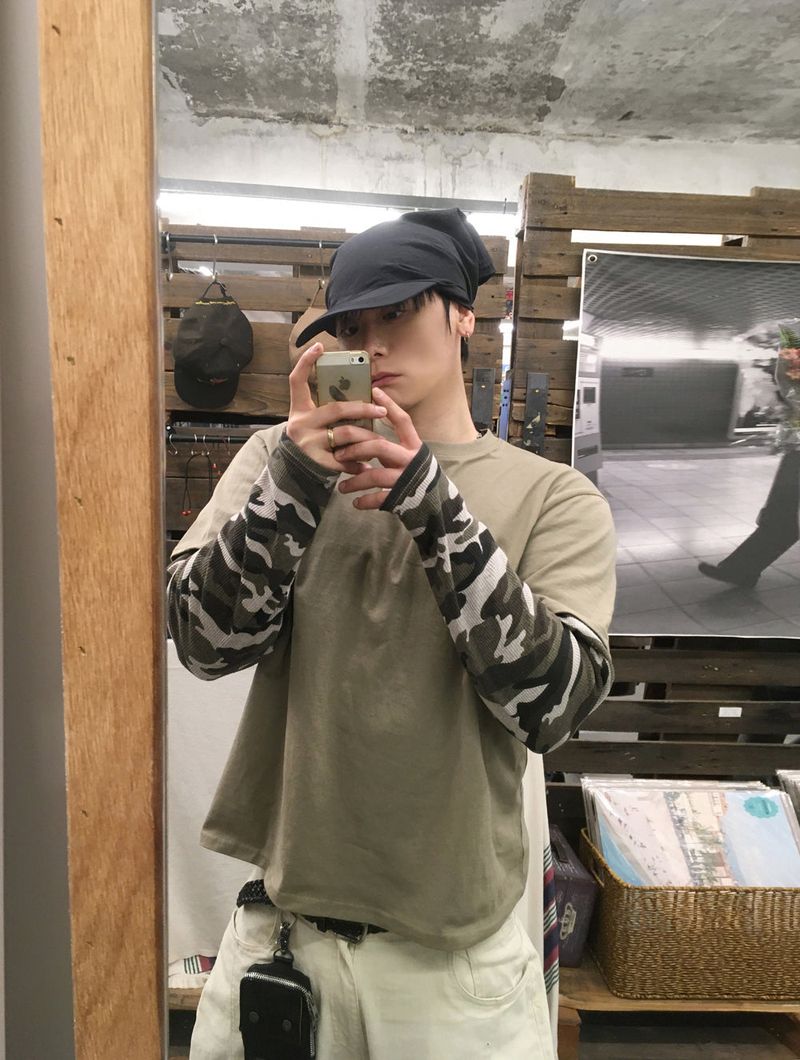 No.1596 camo layered T (3color)