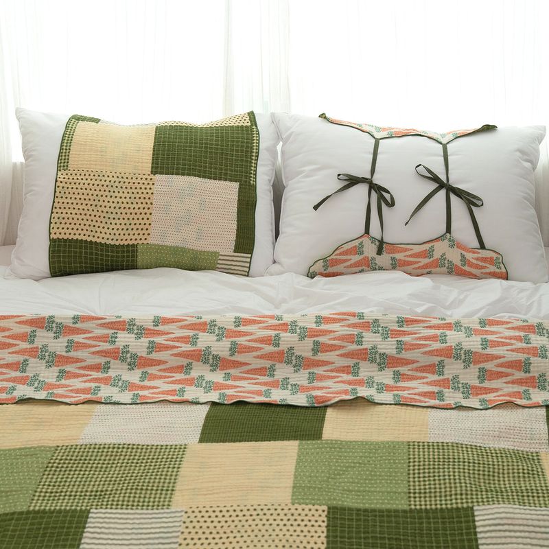 Patchwork Reversible cotton Summer Pillow cover