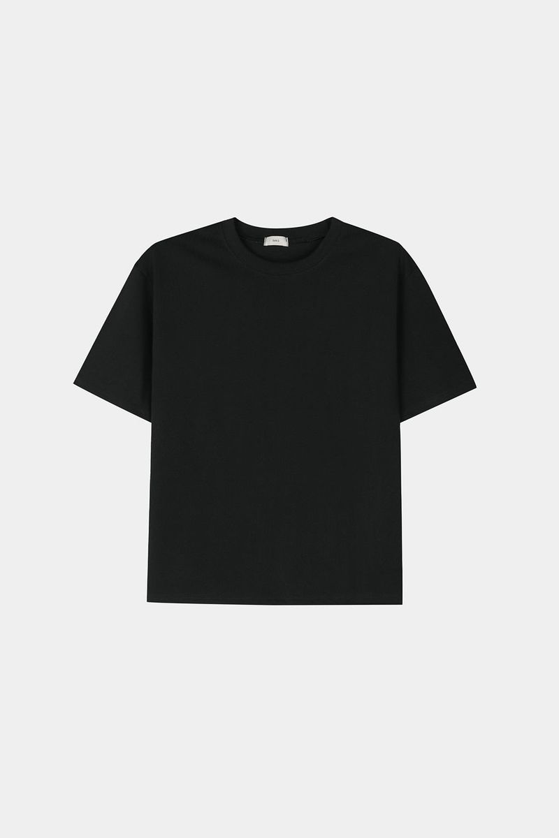 Regular fit cropped short-sleeve T-shirt