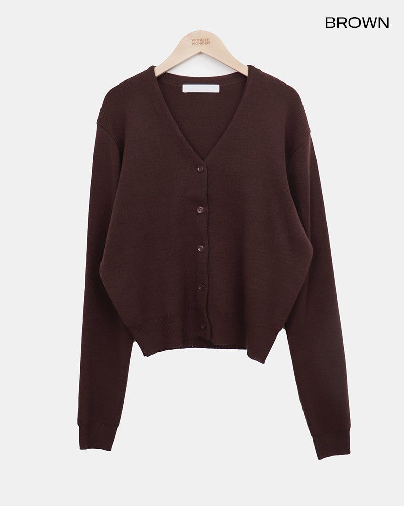 Hunin Basic V-Neck Knit Cardigan