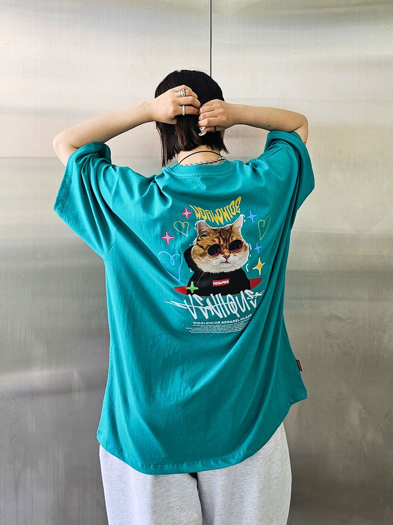 VENTIQUE(ベンティーク)の「VENTIQUE Sunglasses cat T-shirt 3color(Tops)」