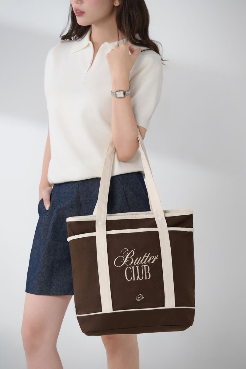 Butter Club（バタークラブ）の「Butter Club BEAN Canvas Tote Bag Zipper 14 Inch Laptop Multi Colours（Bags）」