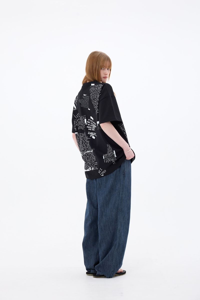 SCRIBBLE T-SHIRT / BLACK