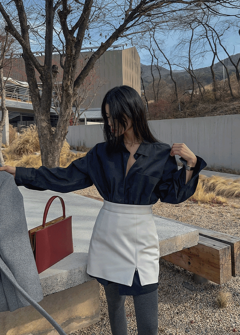 MAYMAY（メイメイ）の「ピーチナッピングオーバーサイズフィットシャツ（トップス）」