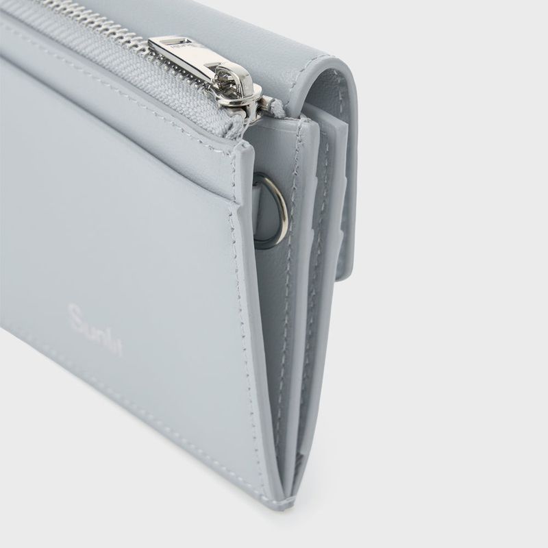 Sunlit Zipper Card Case (Mid Gray)