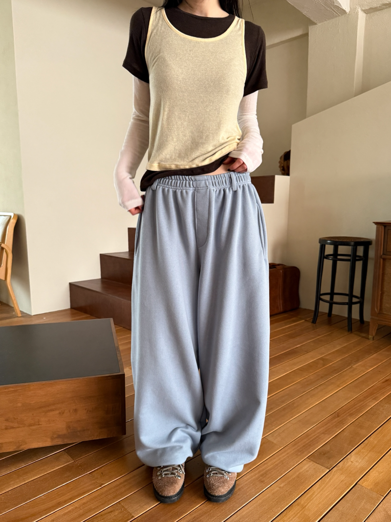 belted sweat pants