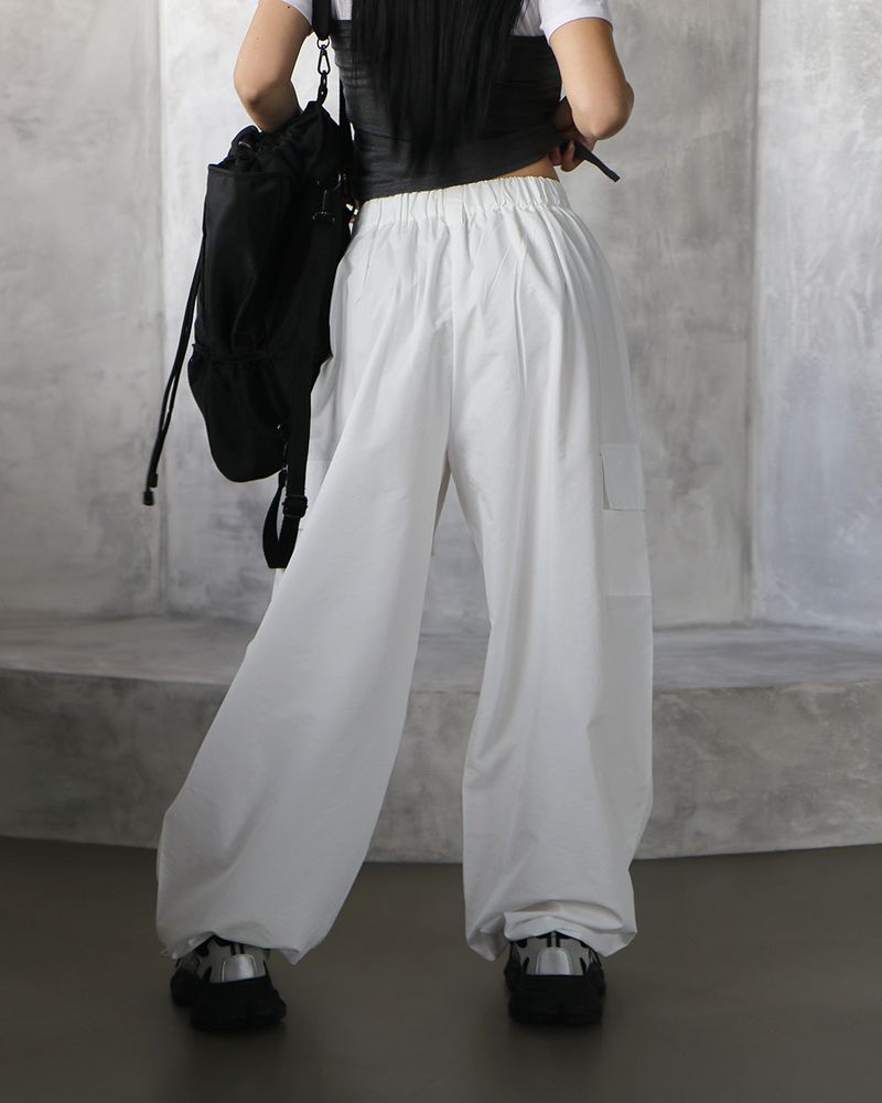 Nikki String Jogger Wide Cargo Pants