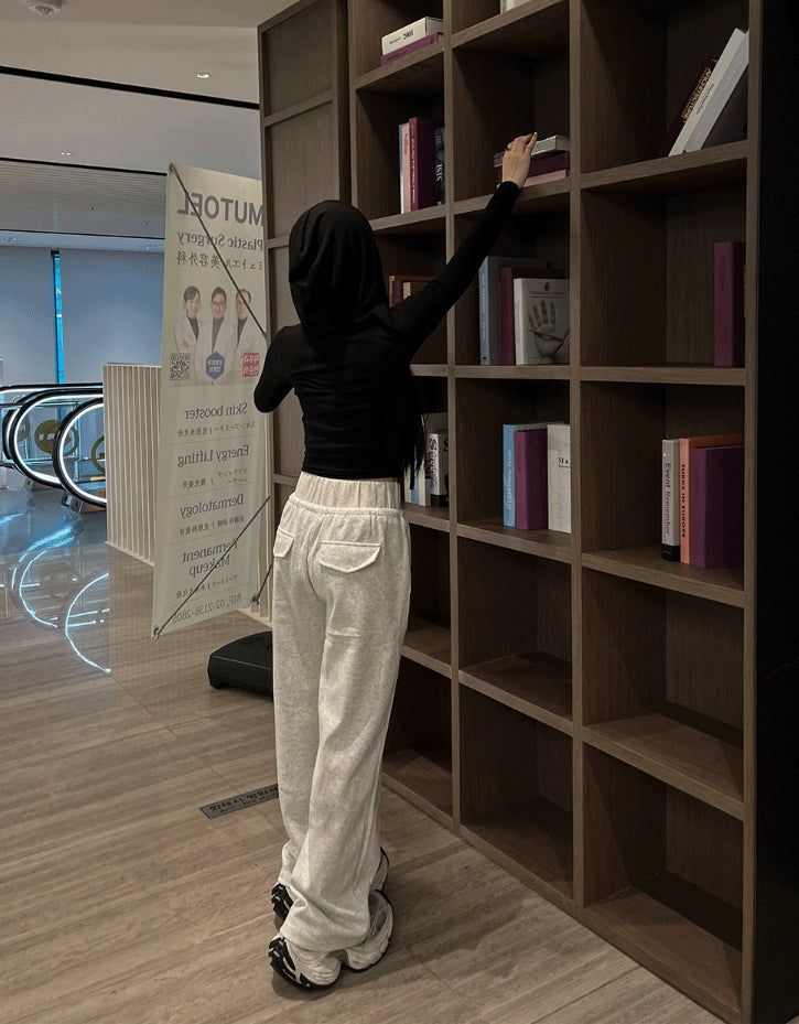 Bootcut wide banding pants