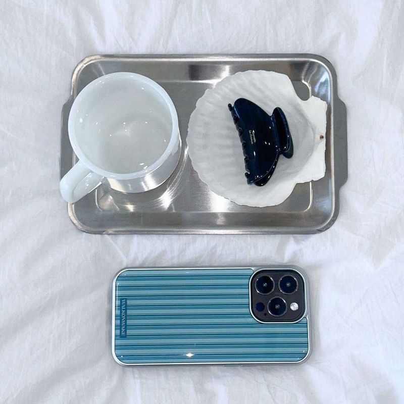 [Epoxy Silver] Stripe case(green)
