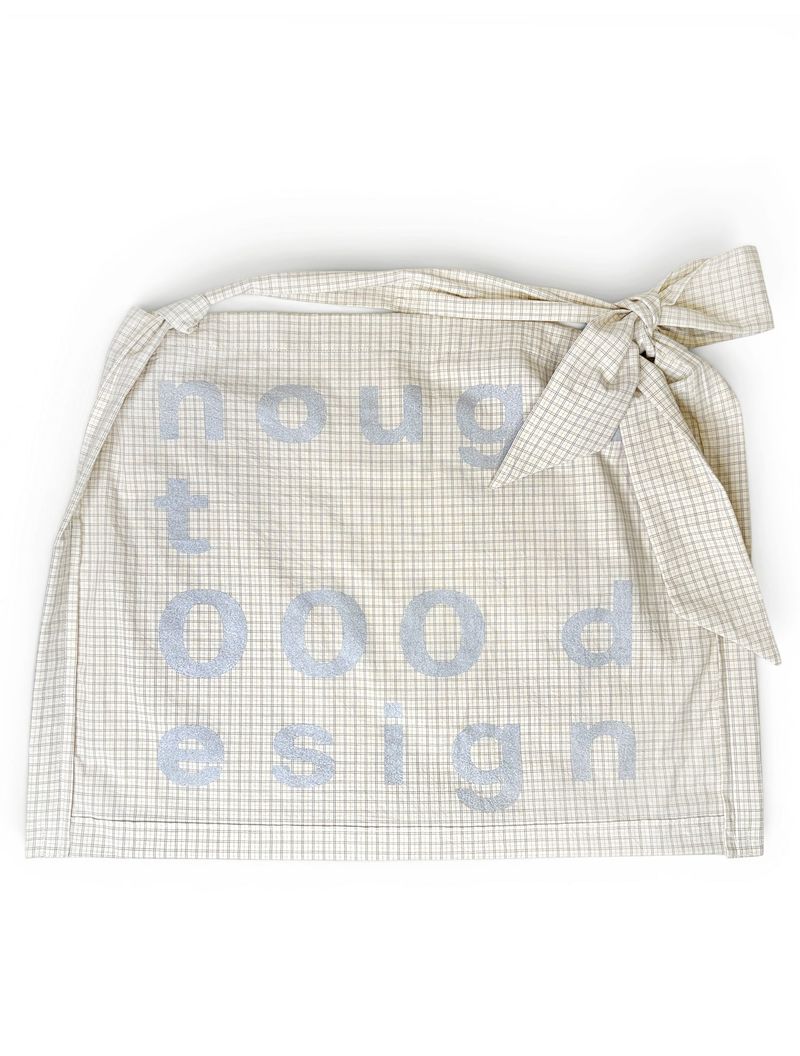 000Design Check Tie Bag / C Ivory