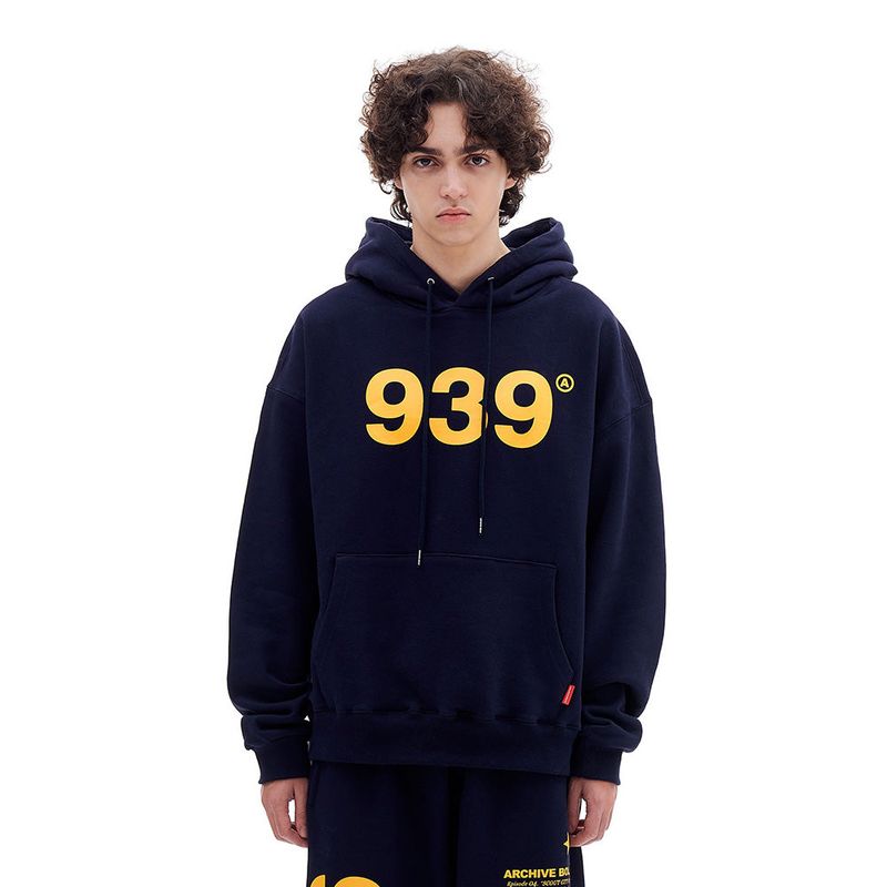 ARCHIVE BOLD（アーカイブボールド）の「939 LOGO HOOD (NAVY)（Tops）」