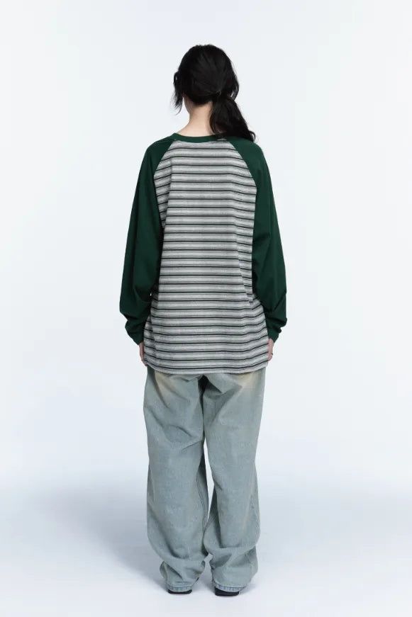 26FW★ Stripe Raglan Long Sleeve