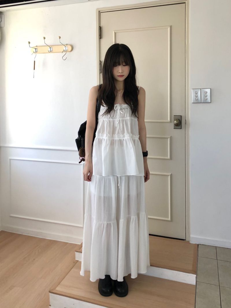 Plain Can Can Long Skirt (2 colors)