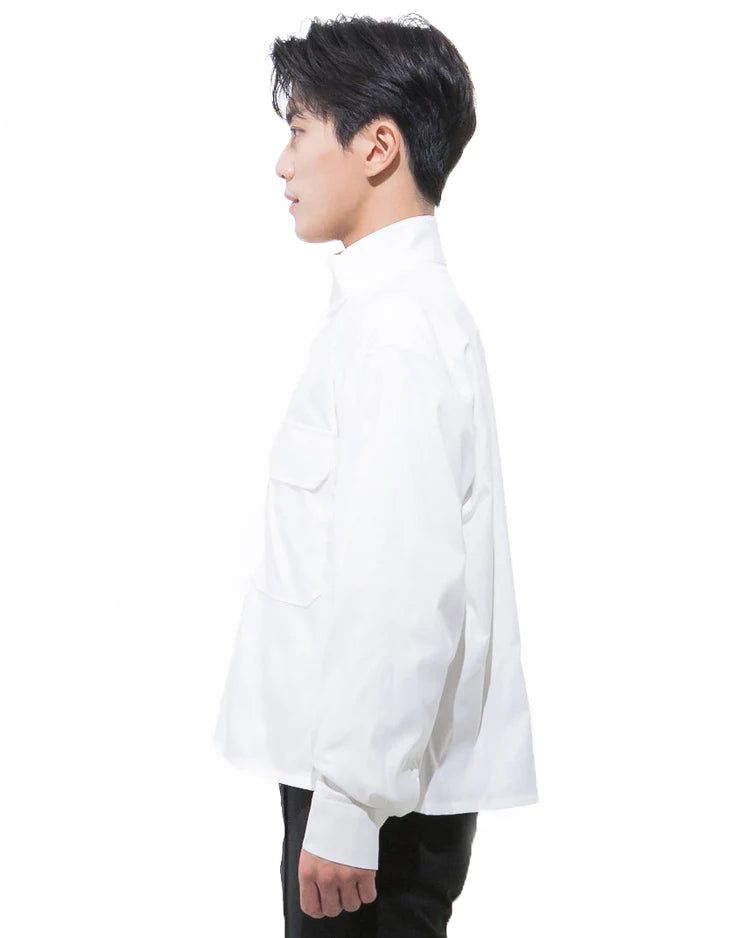 ハイネッククロップシャツ-WHITE （送料込）- WooStore
