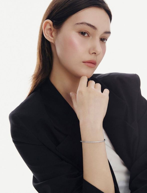 26SS★ [Premium Plating] Essence AB(W) Full Pave Cuff Bangle