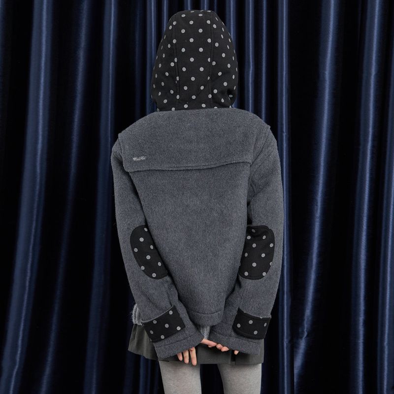 Dot Duffle Crop Coat