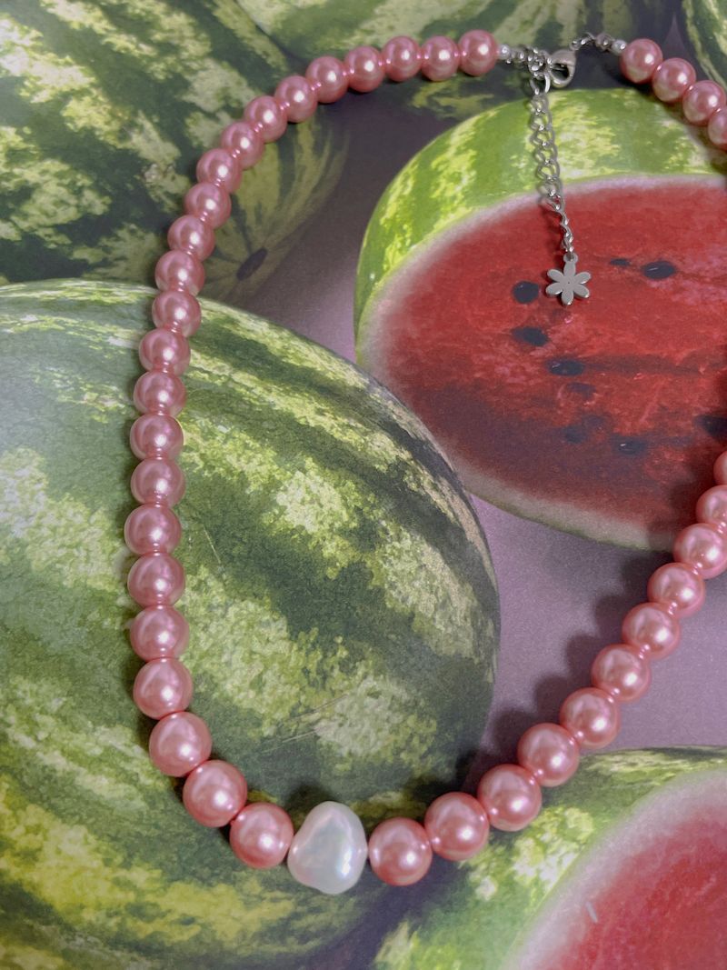 Bloom Pink Pearl Necklace